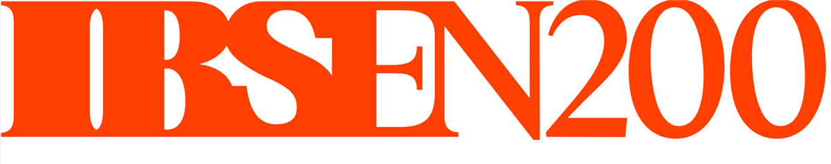 Rød logo med teksten Ibsen 200